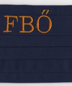 1 db tengerészkék, pamut (arany sárga) FBŐ Hímzéssel készült maszk