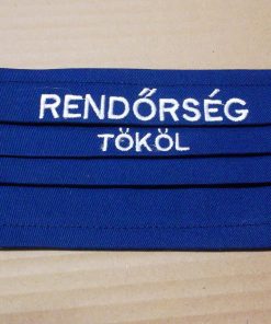 8 db feletti Színes Textil Szájmaszk Hímzett testületi megjelöléssel, a második sor ajándék!