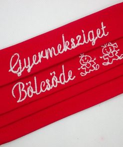 2 db Textil Szájmaszk - Egyedi, 2 db azonos mintával Hímzett