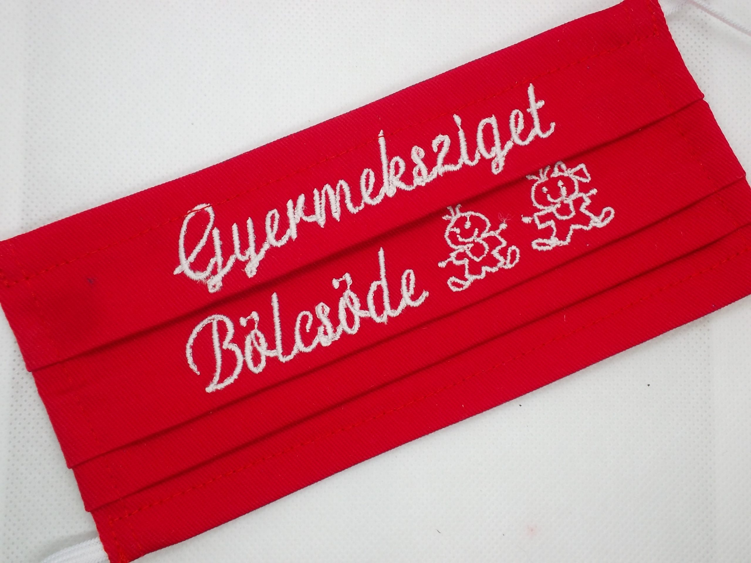 2 db Textil Szájmaszk - Egyedi, 2 db azonos mintával Hímzett