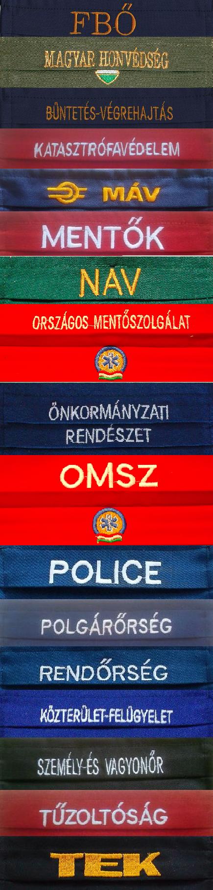 1 db Színes Textil Szájmaszk Bármilyen Hímzett testületi megjelöléssel
