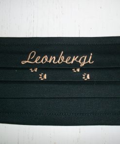 1 db Leonbergi szöveggel hímzett, fekete arcmaszk