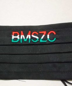 Alternative view of 1 darab Pamut, Fekete BMSZC hímzésű arcmaszk