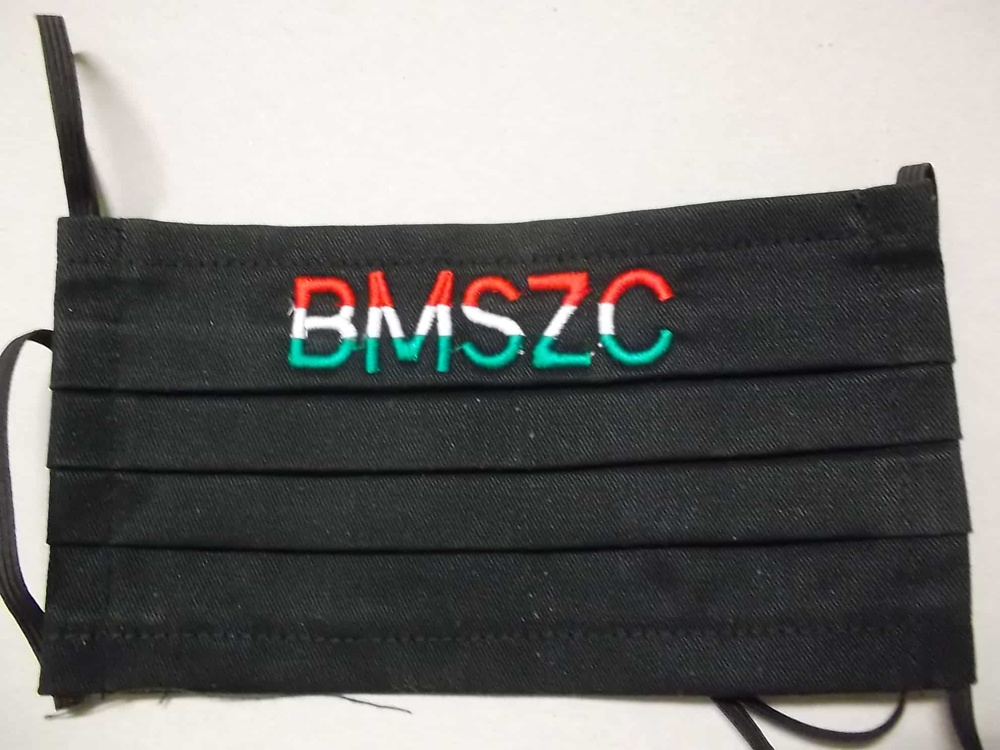 1 darab Pamut, Fekete BMSZC hímzésű arcmaszk - Image 2