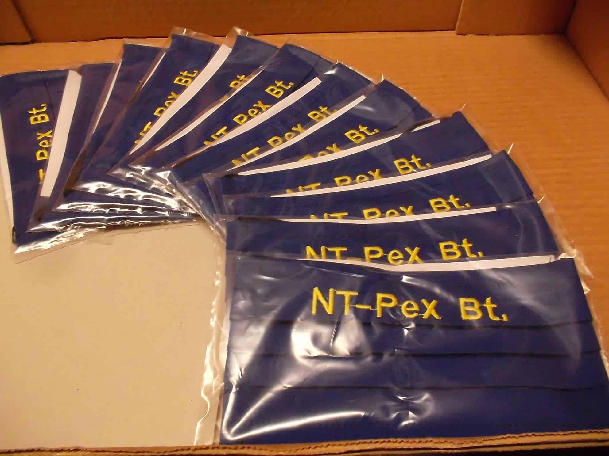 1 darab Pamut, Kék NT-Pex Bt. hímzésű arcmaszk - Image 2
